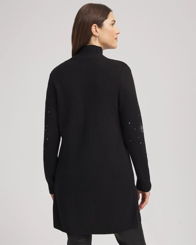 Rhinestone Embellished Cardigan - image 3